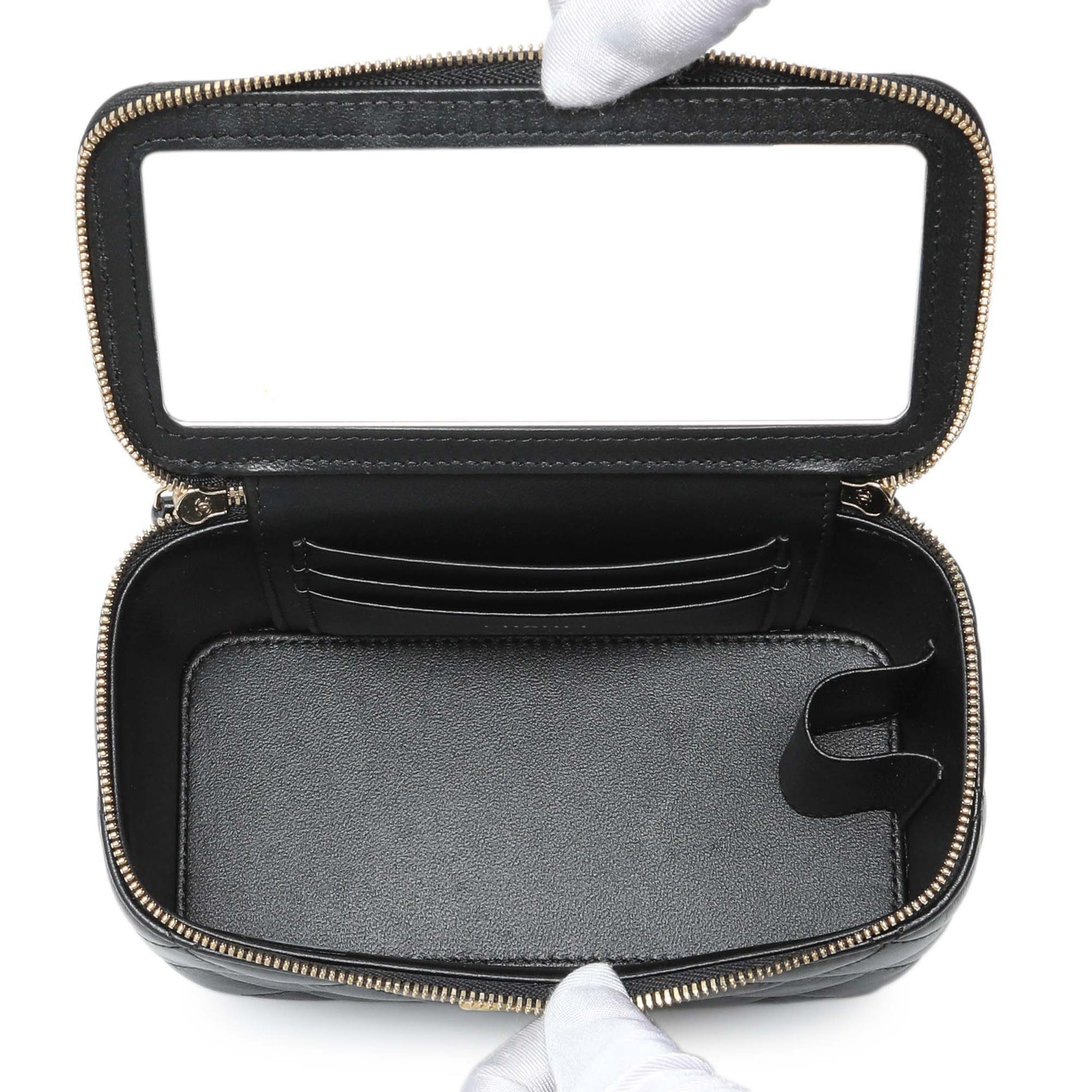 Exclusive Chanel Black Quilted Lambskin Small Pillow Crush Vanity Case With Chain — Alternate View 8