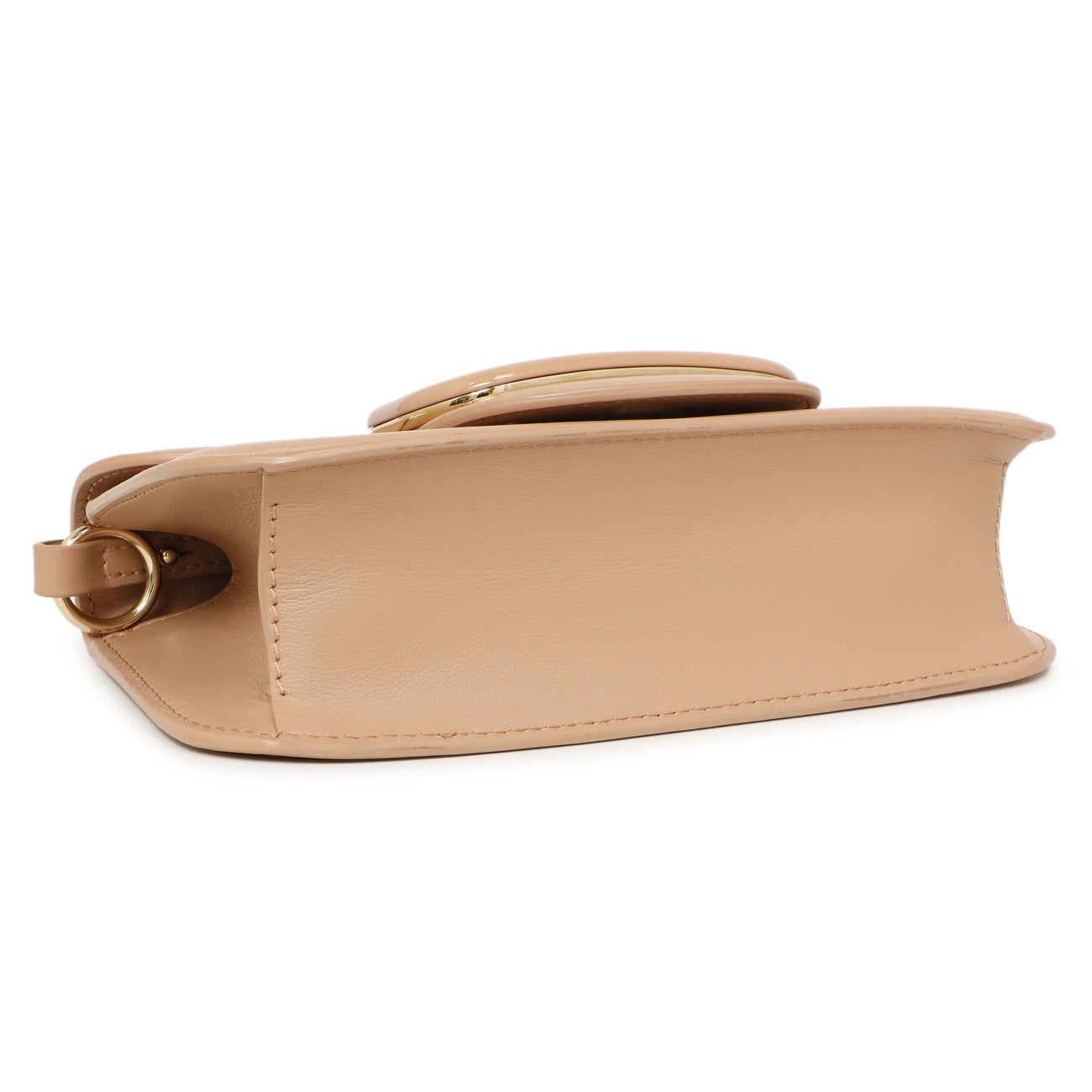 Exclusive Valentino Beige Calfskin Vlogo Small Loco Shoulder Bag — Back View
