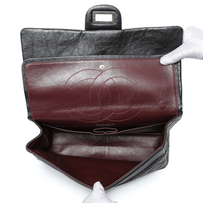 Exclusive Chanel Black Quilted Aged Calfskin 2.55 Reissue 227 Flap — Top View