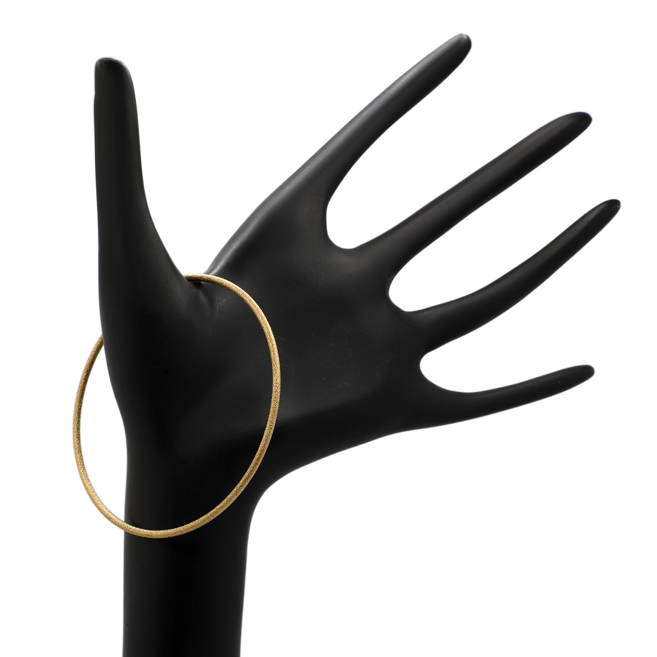 Exclusive 14K Yellow Gold Blasted Bangle — Back View
