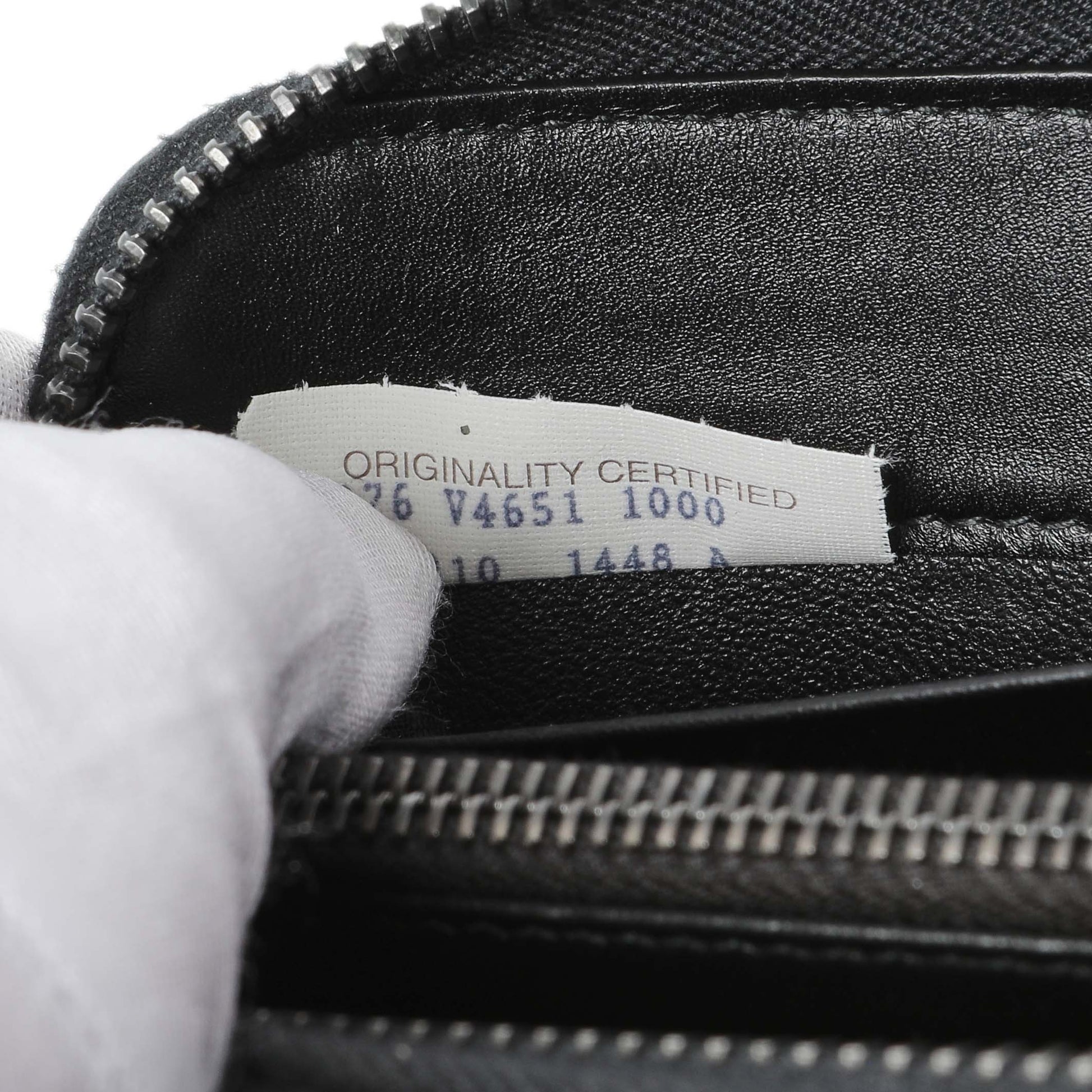 Exclusive Bottega Veneta Black Nappa Intrecciato Zip Around Wallet — Lifestyle View