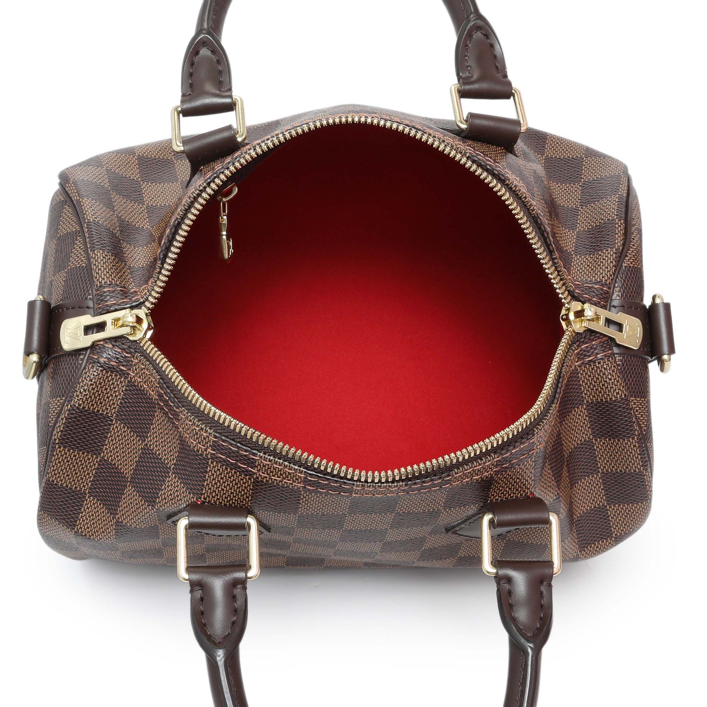Exclusive Louis Vuitton Damier Ebene Speedy Bandouliere 25 — Alternate View 8