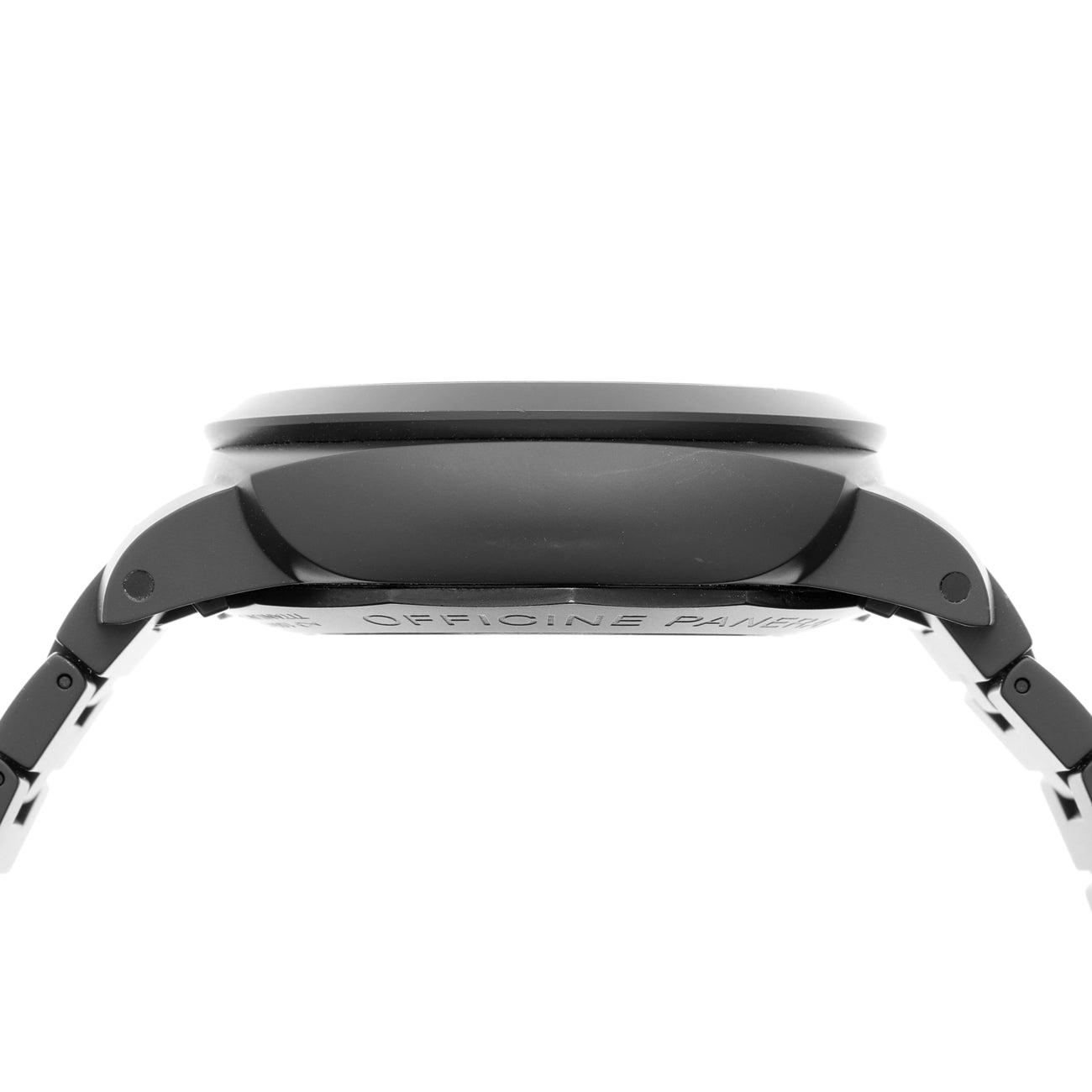 Exclusive Panerai Black Ceramic Luminor 1950 3 Days GMT PAM00438 — Back View