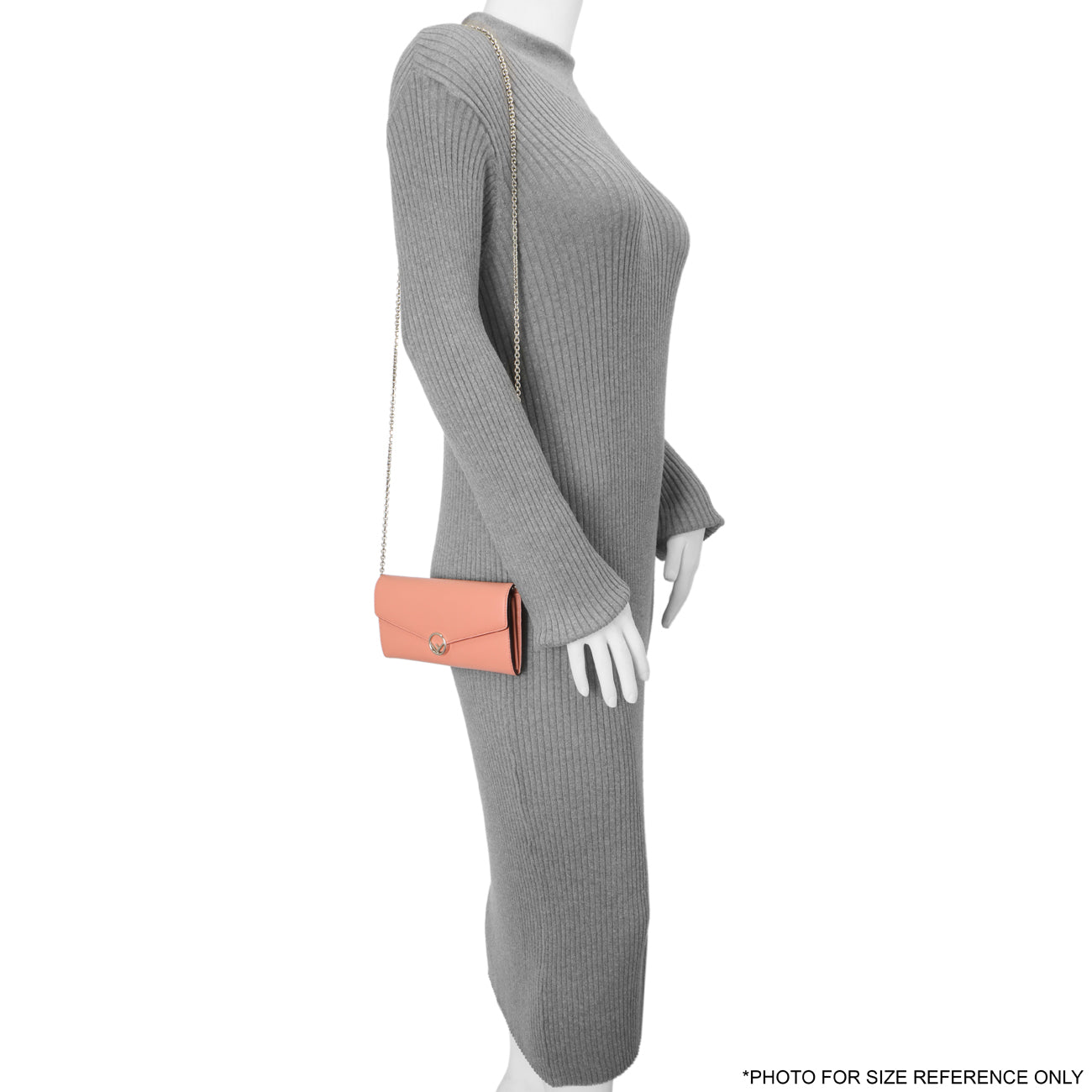 Exclusive Fendi Pink Vitello Cruise F is Fendi Continental Envelope Wallet on Chain — Alternate View 9