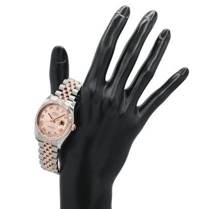 Exclusive Rolex 18K Rose Gold Stainless Steel Datejust 36 116231 — Side View