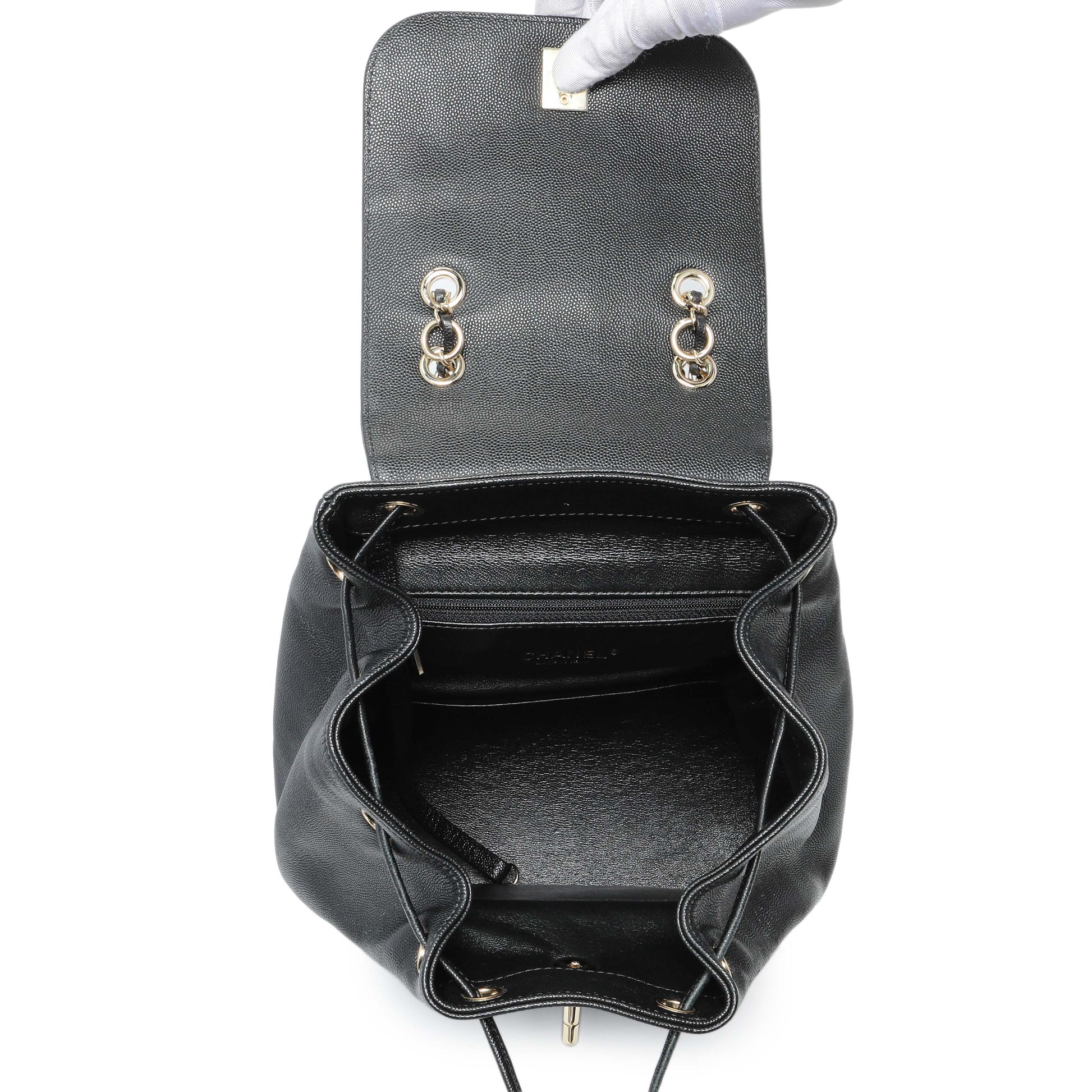 Exclusive Chanel Black Caviar Affinity Backpack — Alternate View 8