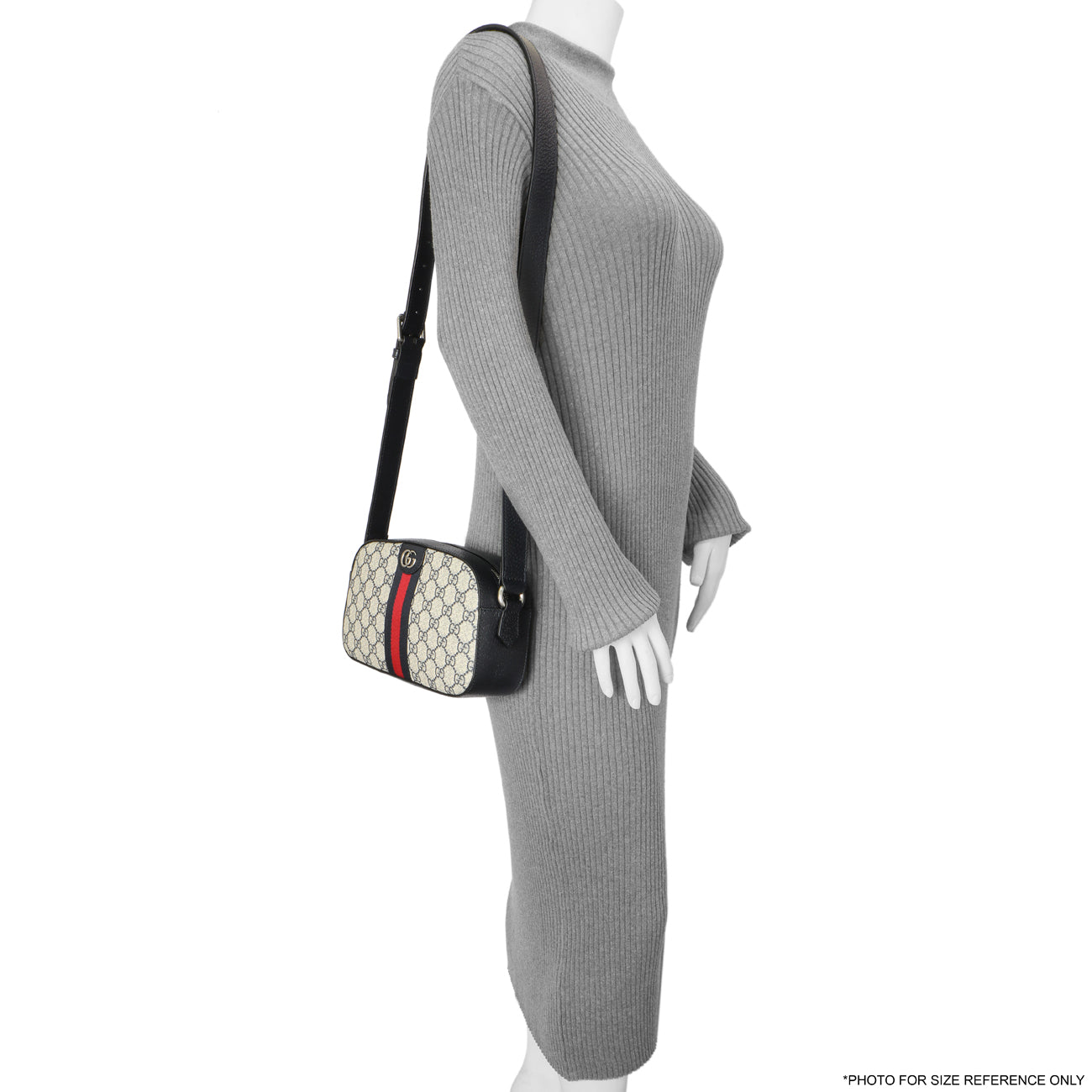 Exclusive Gucci Blue GG Supreme Monogram Ophidia Crossbody — Alternate View 8