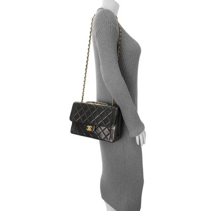 Exclusive Chanel Black Quilted Lambskin Vintage CC Chain Flap — Alternate View 13