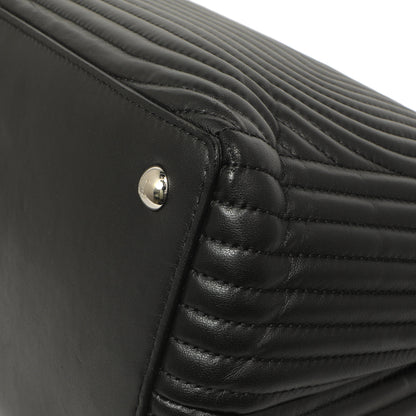 Exclusive Fendi Black Nappa Trapuntata Medium DotCom Click Chain Satchel — Detail View