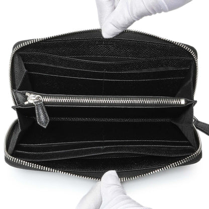 Exclusive Givenchy Black Calfskin Zip Around Wallet — Lifestyle View