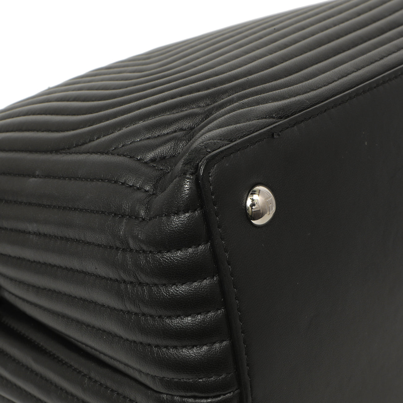 Exclusive Fendi Black Nappa Trapuntata Medium DotCom Click Chain Satchel — Lifestyle View
