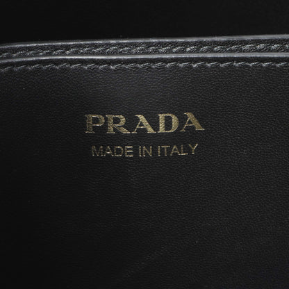 Exclusive Prada Black Calfskin Symbole Bucket Bag — Detail View