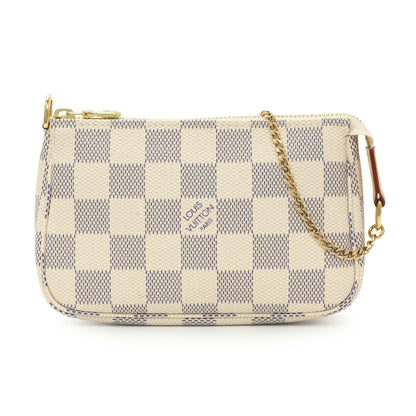 Exclusive Louis Vuitton Damier Azur Mini Pochette Accessories — Front View
