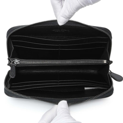 Exclusive Bottega Veneta Black Nappa Intrecciato Zip Around Wallet — Top View