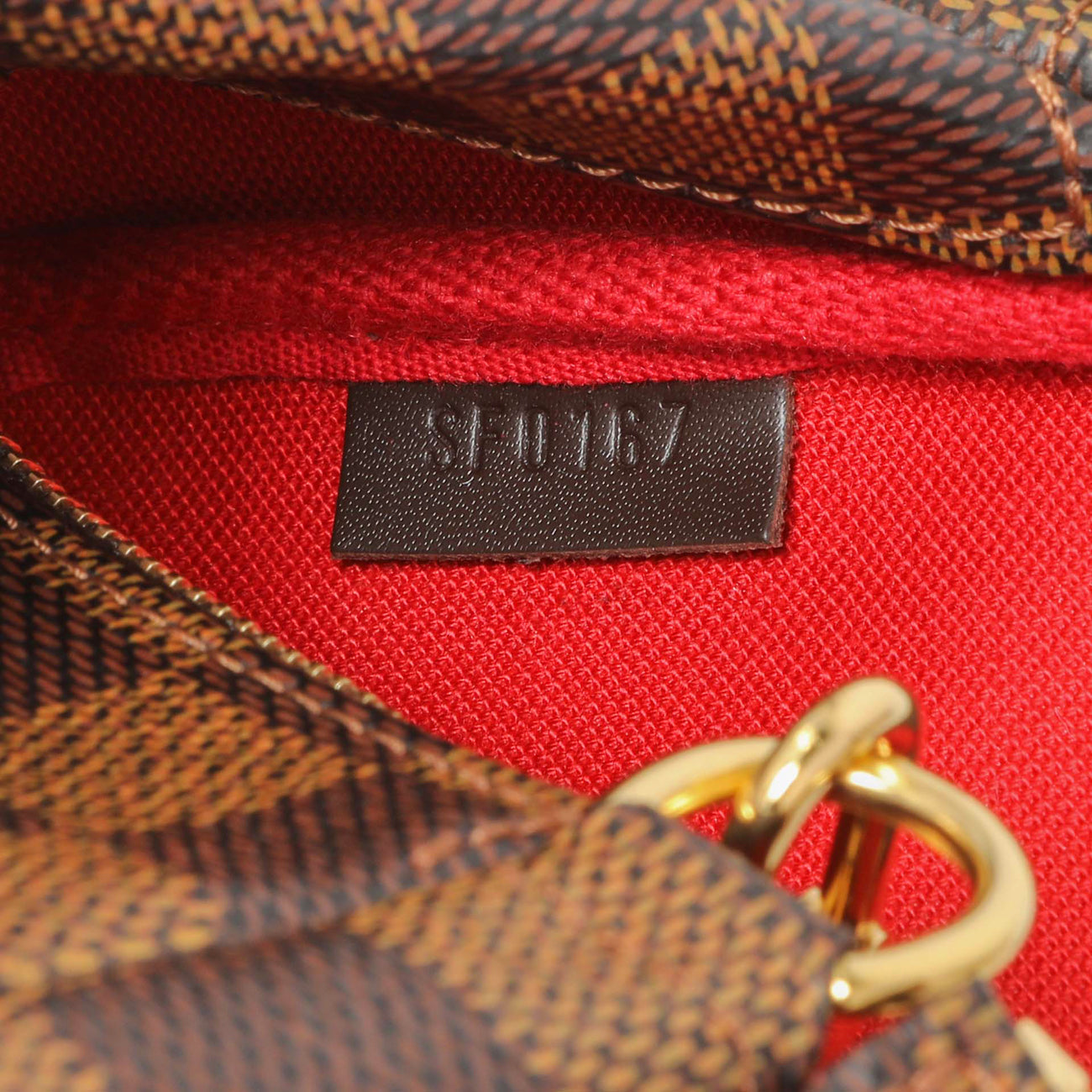 Exclusive Louis Vuitton Damier Ebene Mini Pochette Accessories — Detail View