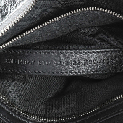 Exclusive Balenciaga Silver Agneau Small Le City — Alternate View 10