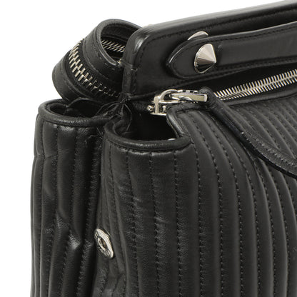 Exclusive Fendi Black Nappa Trapuntata Medium DotCom Click Chain Satchel — Alternate View 12