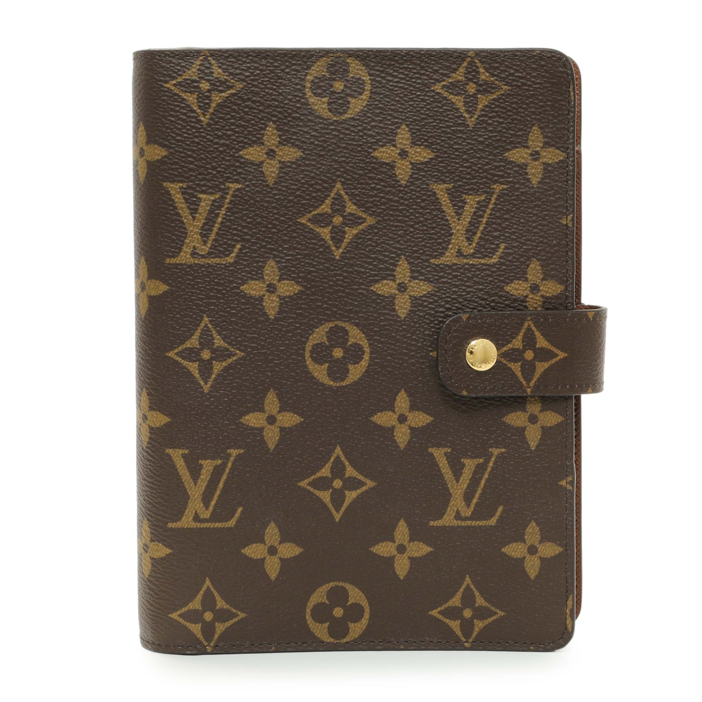 Exclusive Louis Vuitton Monogram Medium Ring Agenda Cover — Front View