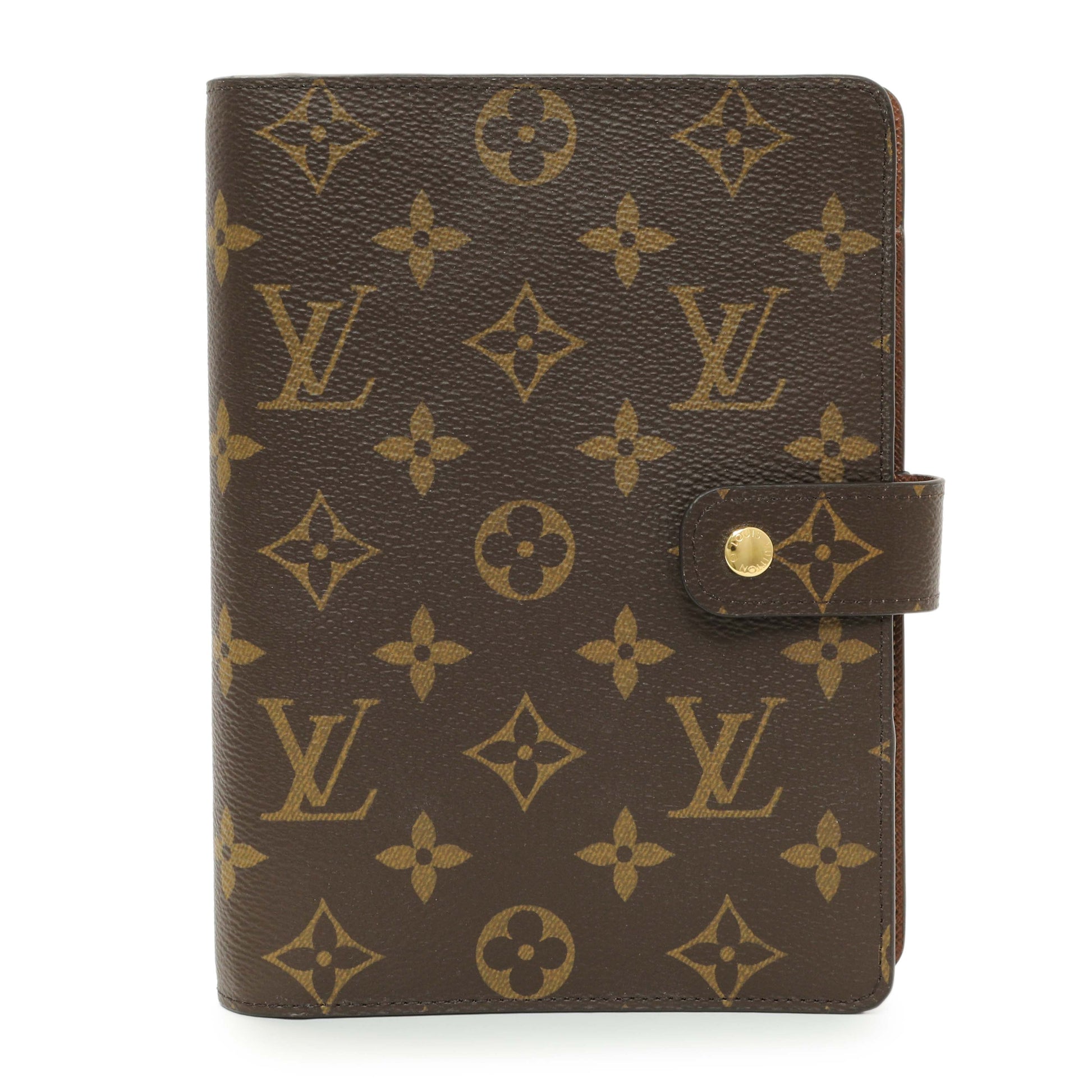 Exclusive Louis Vuitton Monogram Medium Ring Agenda Cover — Front View