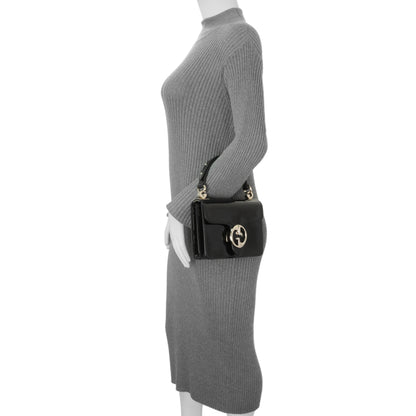 Exclusive Gucci Black Patent 1973 Top Handle Flap — Alternate View 9