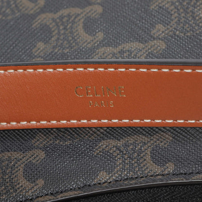 Exclusive Celine Triomphe Canvas Calfskin Ava Shoulder Bag — Detail View