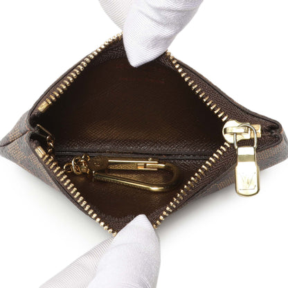 Exclusive Louis Vuitton Damier Ebene Key Pouch — Top View