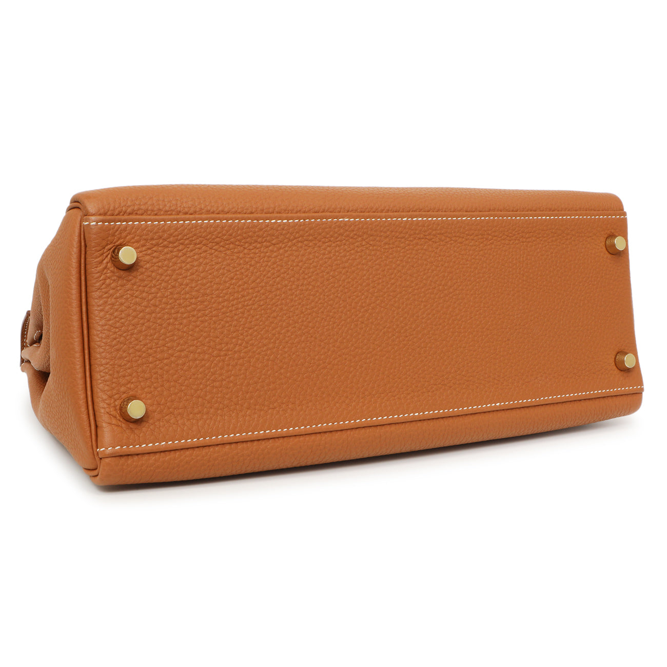 Exclusive Hermes Gold Togo Kelly Retourne 32 — Top View