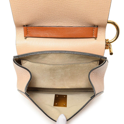Exclusive Chloe Beige Caramel Grained Calfskin Mini Drew Shoulder Bag — Top View