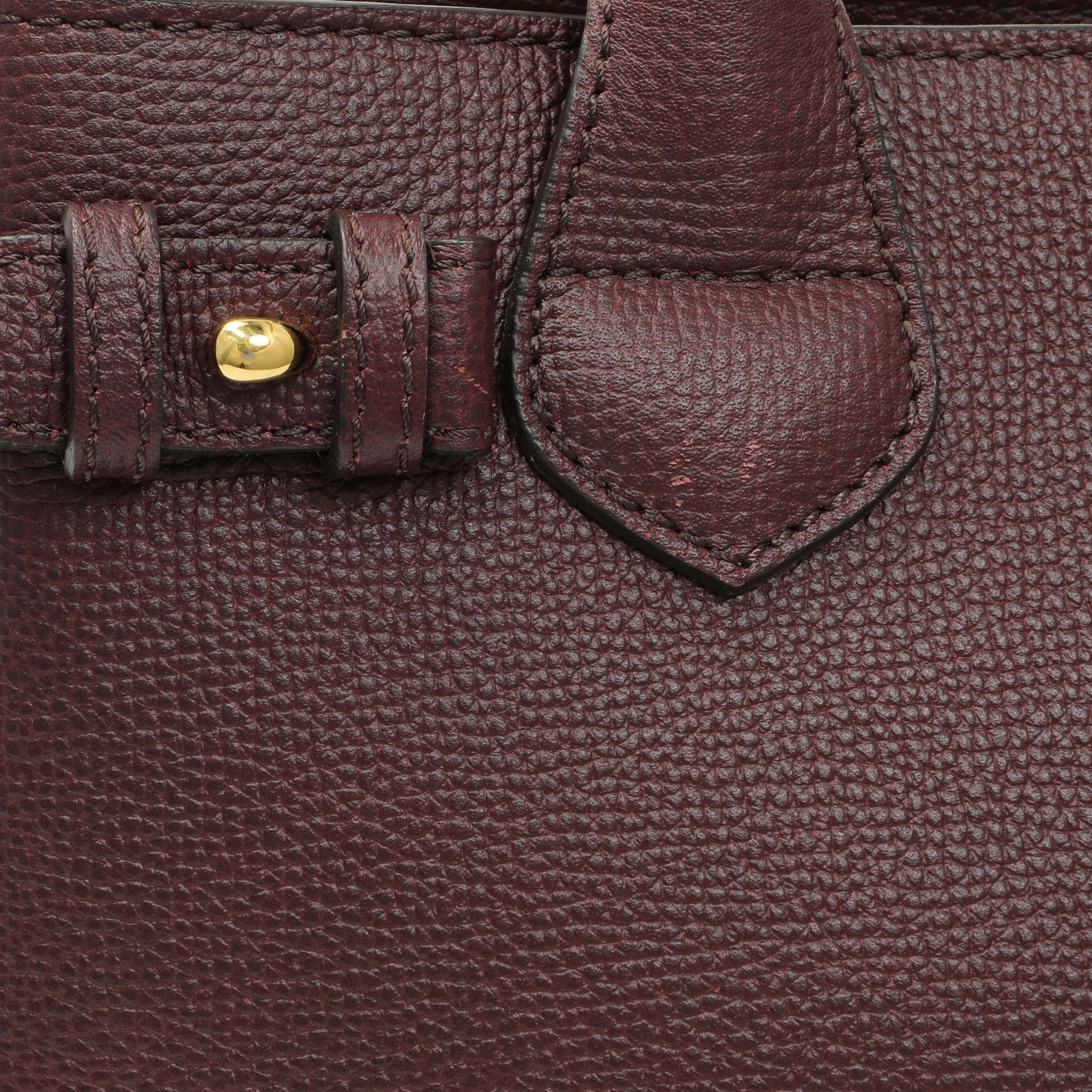 Exclusive Burberry Burgundy Calfskin House Check Small Banner Tote — Alternate View 11