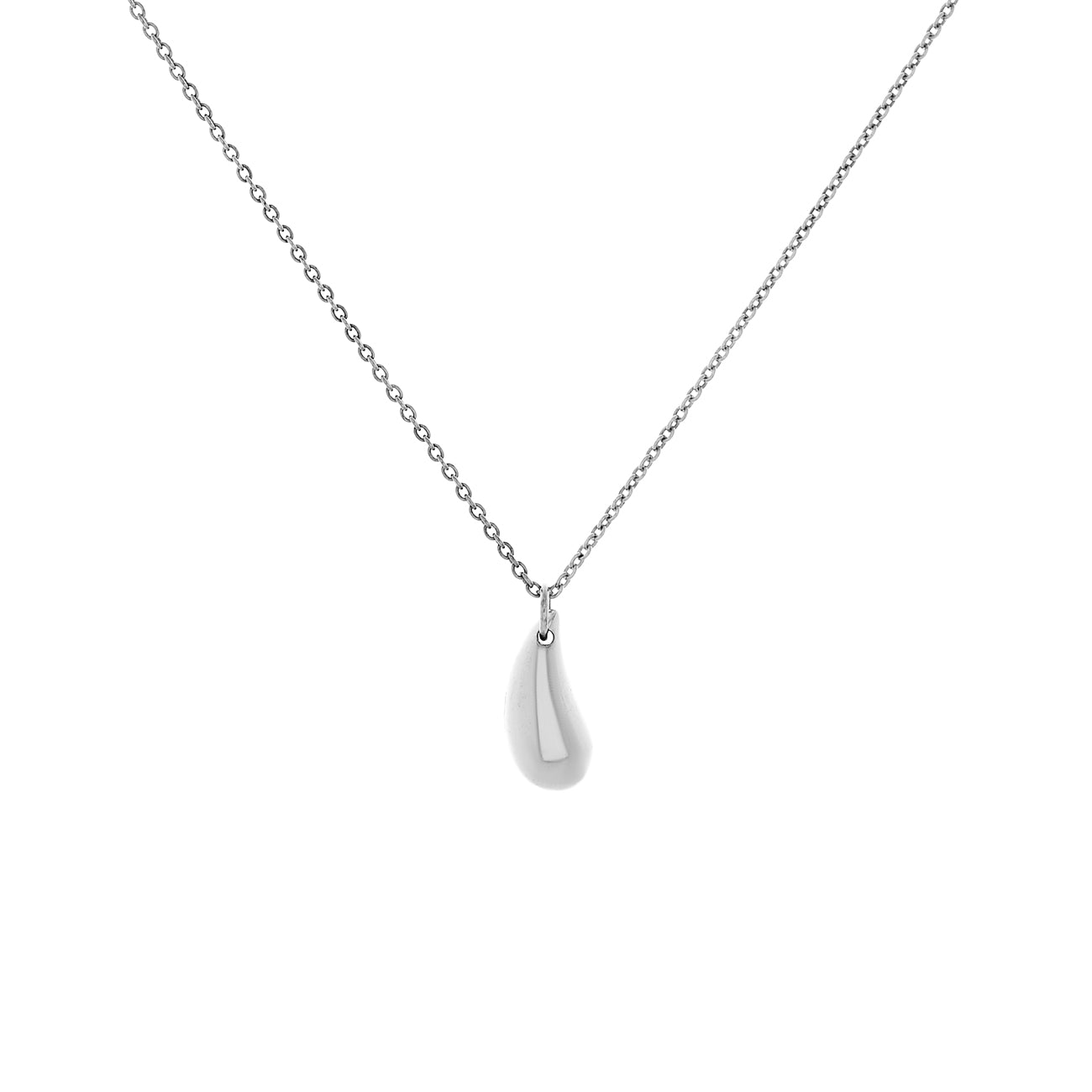 Exclusive Tiffany & Co. Sterling Silver Teardrop Pendant — Front View