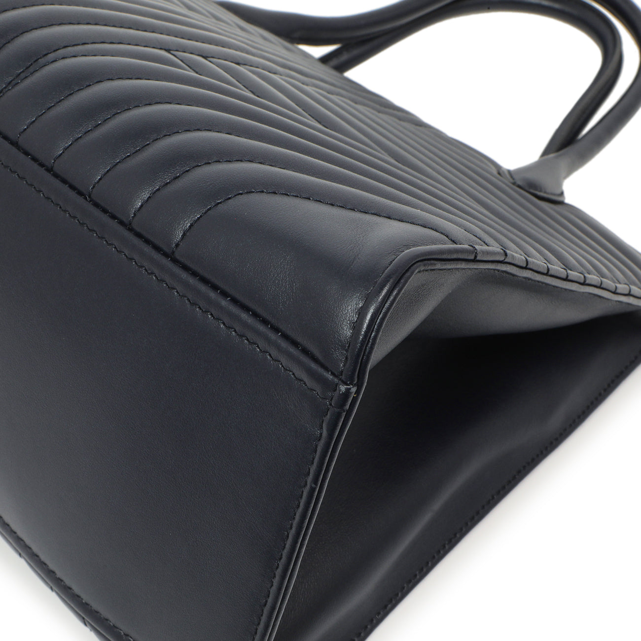 Exclusive Prada Navy Soft Calfskin Impunture Diagramme Tote — Alternate View 7