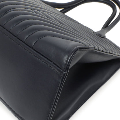 Exclusive Prada Navy Soft Calfskin Impunture Diagramme Tote — Alternate View 7