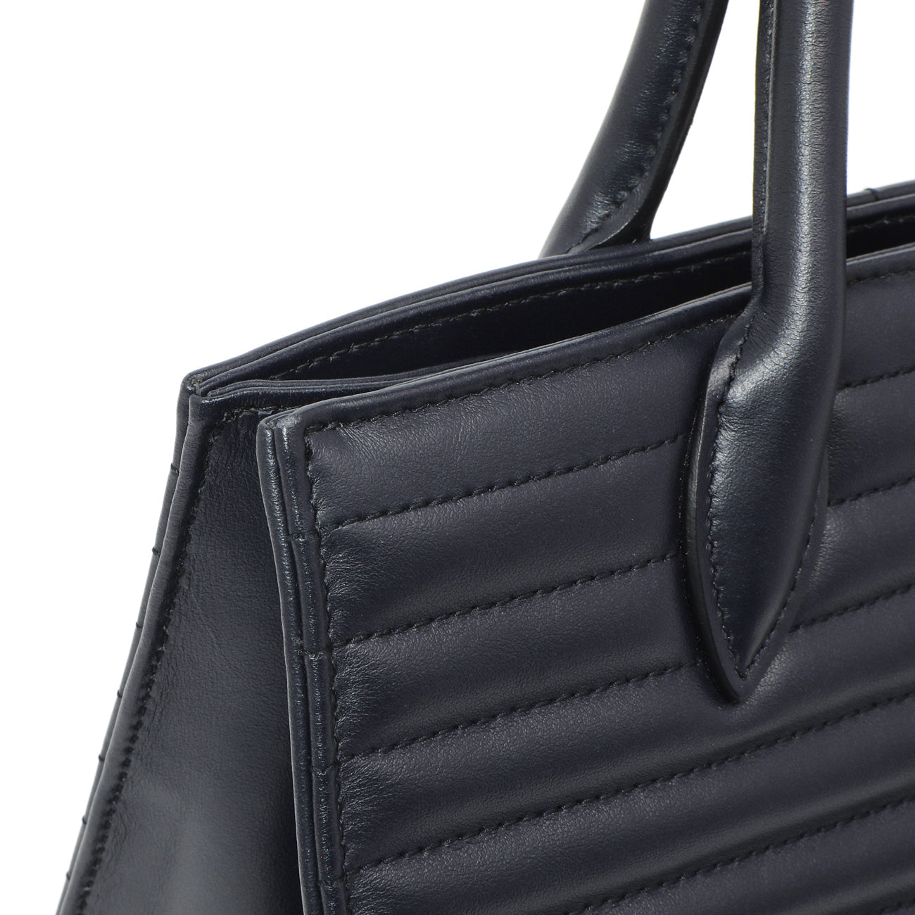 Exclusive Prada Navy Soft Calfskin Impunture Diagramme Tote — Alternate View 10