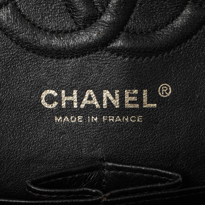 Exclusive Chanel Black Quilted Caviar Small Classic Double Flap — Detail View