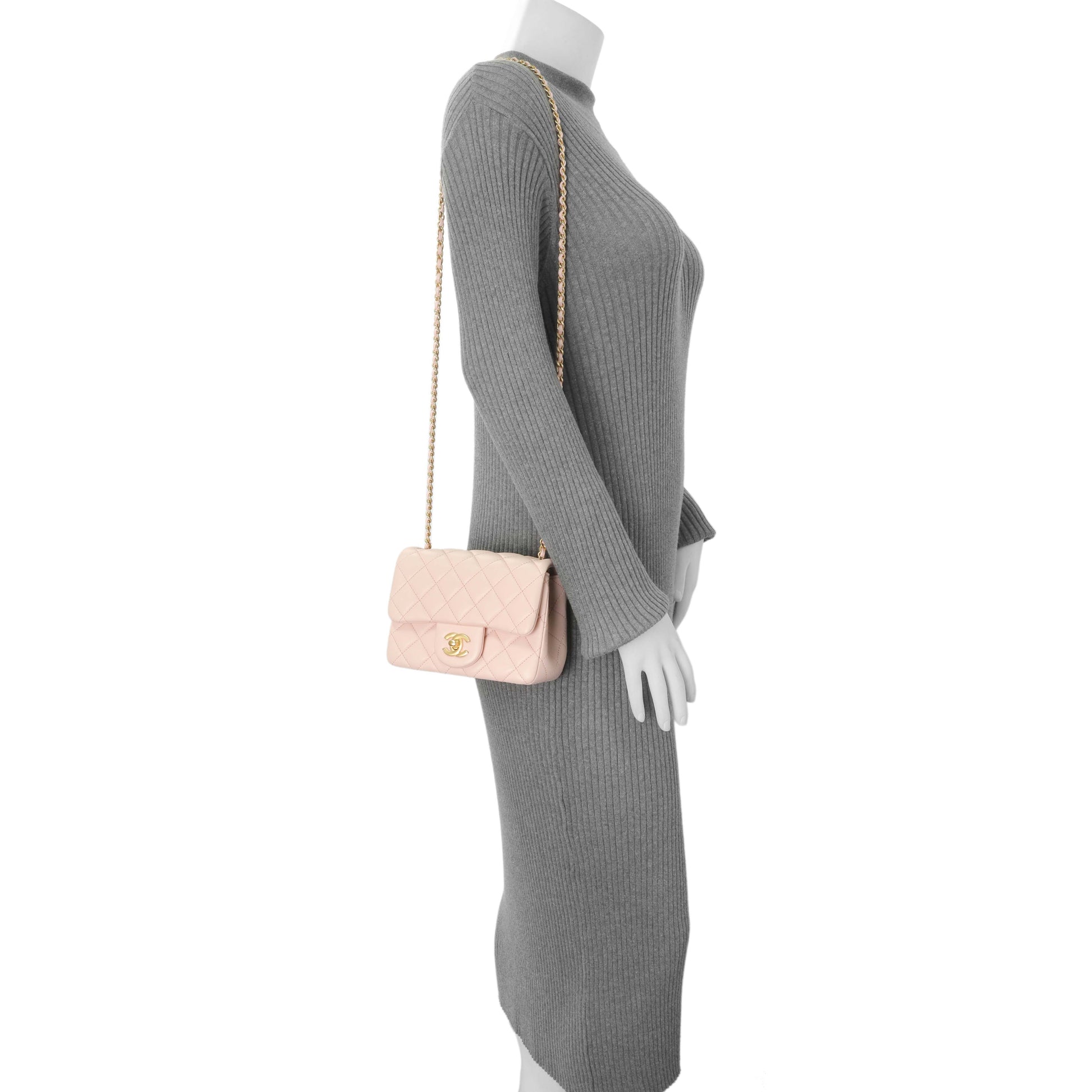 Exclusive Chanel Pink Quilted Lambskin Mini Pearl Crush Flap — Alternate View 8