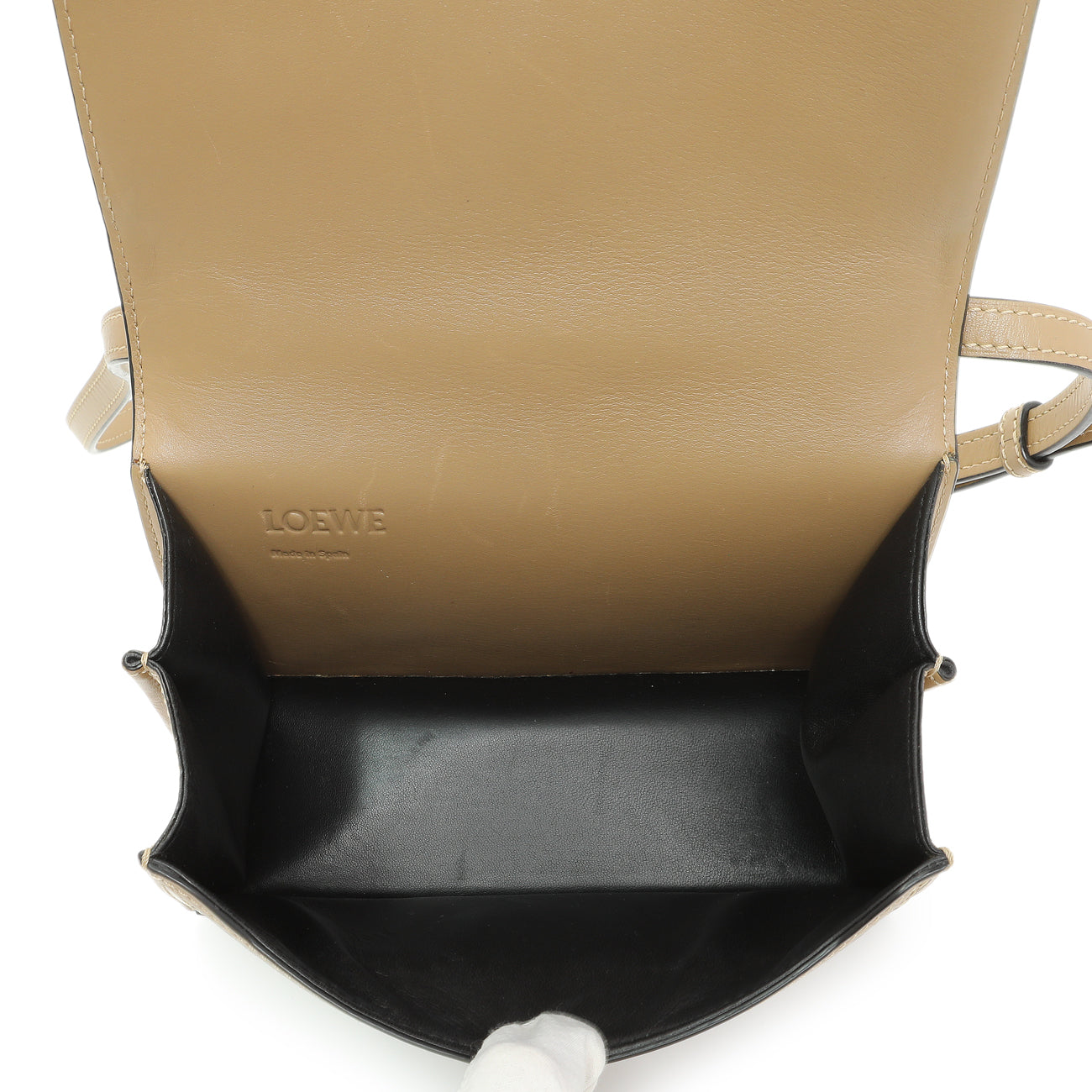 Exclusive Loewe Beige Calfskin Small Barcelona Shoulder Bag — Alternate View 8