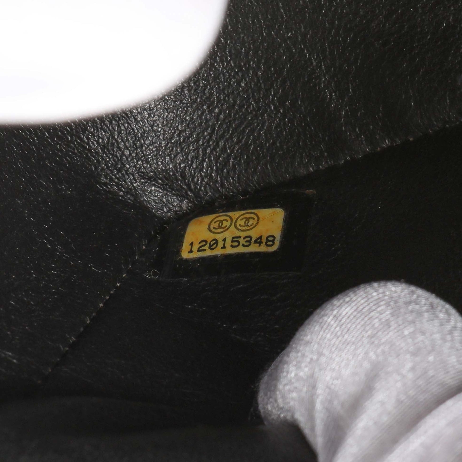 Exclusive Chanel Black Quilted Caviar Small Classic Double Flap — Lifestyle View