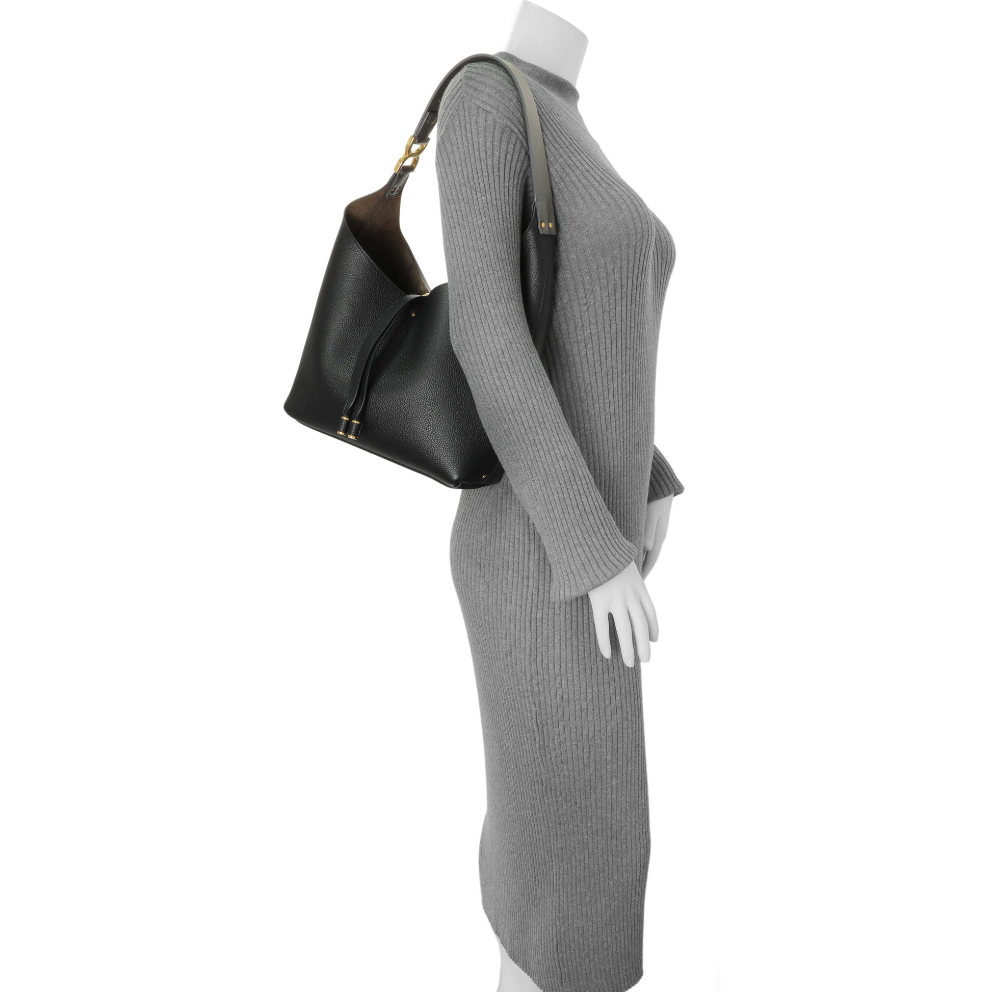 Exclusive Chloe Black Grained Calfskin Marcie Hobo — Alternate View 7