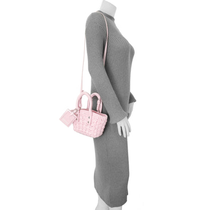 Exclusive Balenciaga Pink Faux Calfskin Braided Varnished XXS Bistro Basket — Alternate View 7