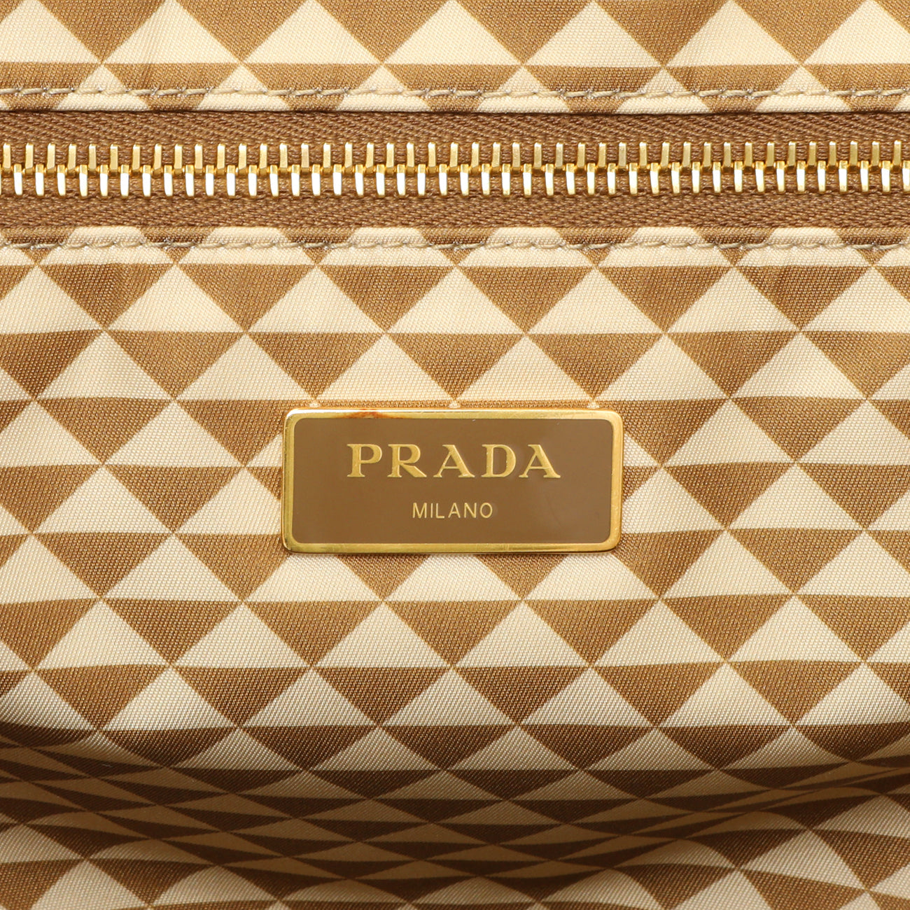 Exclusive Prada Re-Nylon Saffiano Triangolo Symbole Shopping Tote — Detail View