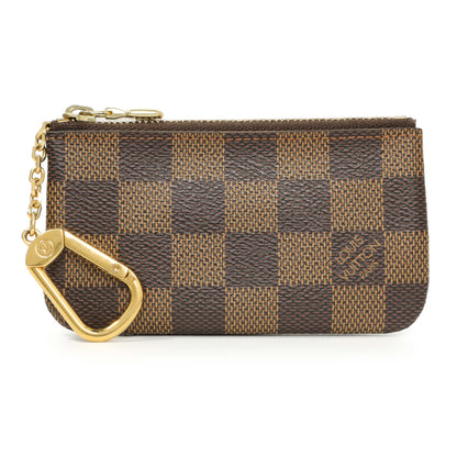 Exclusive Louis Vuitton Damier Ebene Key Pouch — Front View