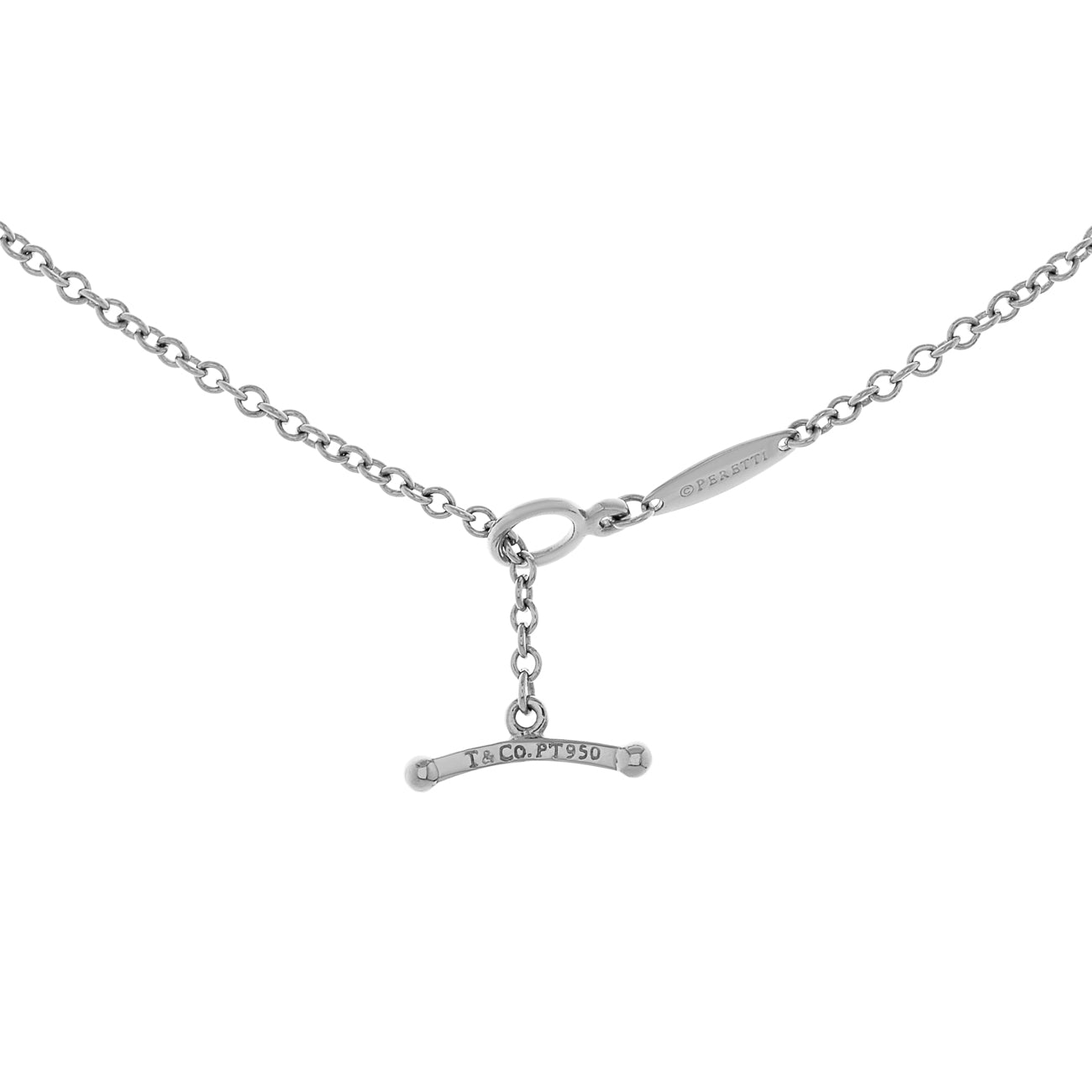 Exclusive Tiffany & Co. Platinum Diamonds By The Yard Sprinkle Necklace — Side View