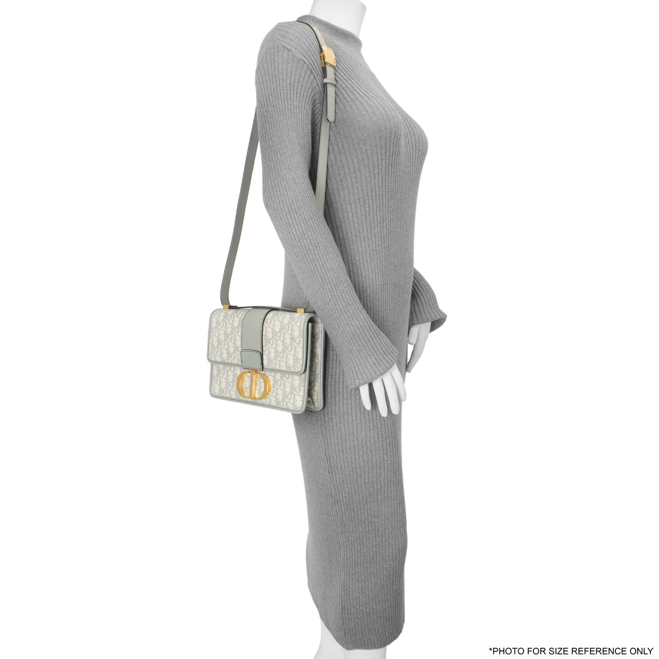 Exclusive Christian Dior Grey Oblique 30 Montaigne Flap Bag — Alternate View 11