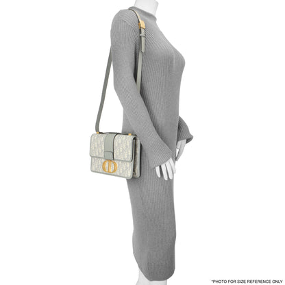 Exclusive Christian Dior Grey Oblique 30 Montaigne Flap Bag — Alternate View 11