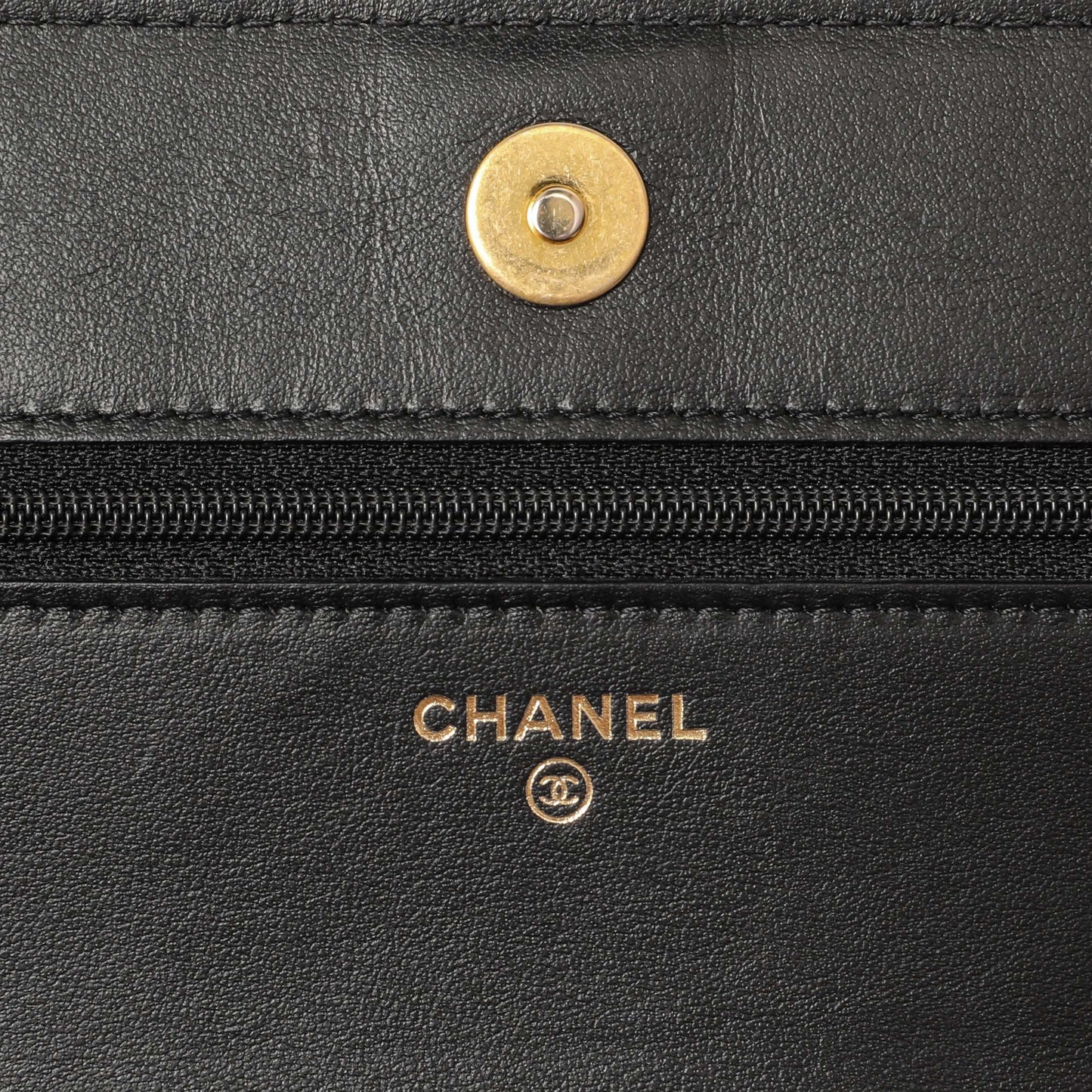 Exclusive Chanel Black Quilted Caviar Boy Wallet On Chain WOC — Lifestyle View