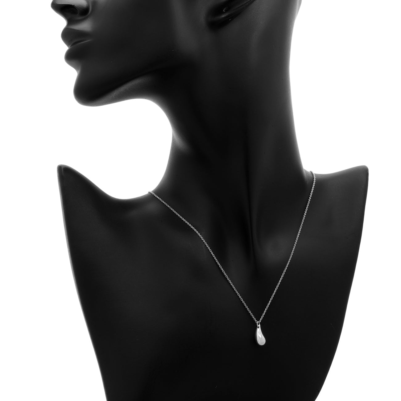 Exclusive Tiffany & Co. Sterling Silver Teardrop Pendant — Detail View