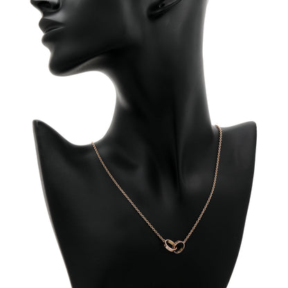Exclusive Cartier 18K Rose Gold Interlocking Love Pendant — Top View