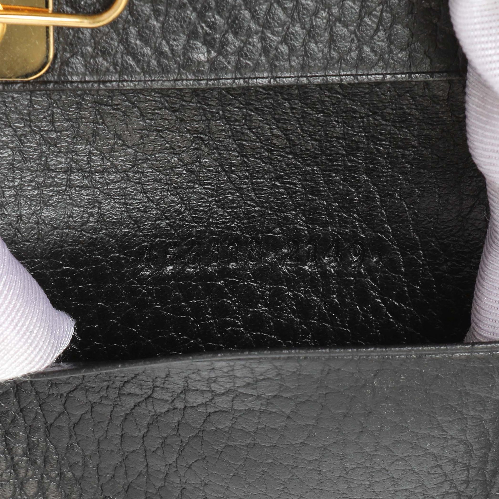 Exclusive Gucci Black Pebbled Calfskin GG Marmont 6 Key Holder — Lifestyle View