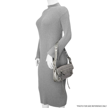 Exclusive Balenciaga Silver Lambskin Le Cagole Small Sling Bag — Alternate View 10