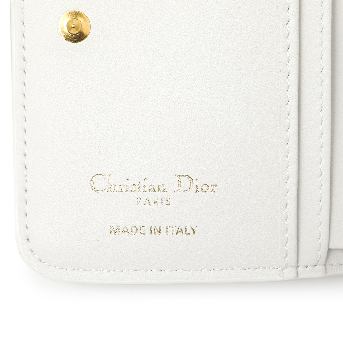 Exclusive Christian Dior White Calfskin Dioramour Je Vous Adore Caro Scarlet Wallet — Detail View
